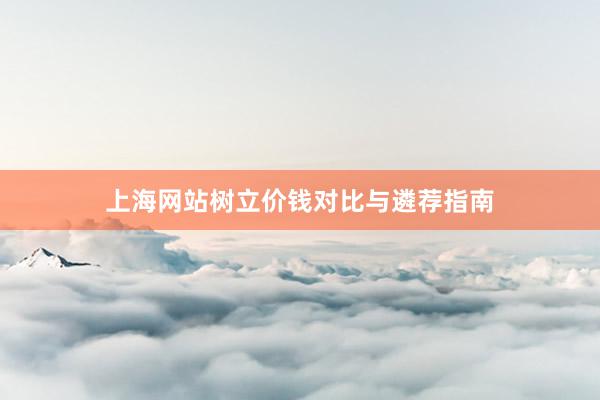 上海网站树立价钱对比与遴荐指南