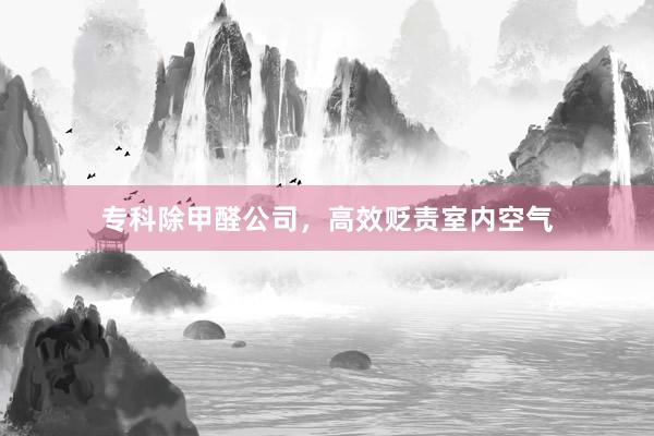专科除甲醛公司，高效贬责室内空气